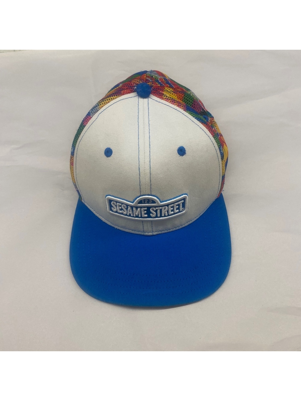 Sesame Street SeaWorld Busch Gardens Snapback Hat Multicolor Mesh Blue 2019